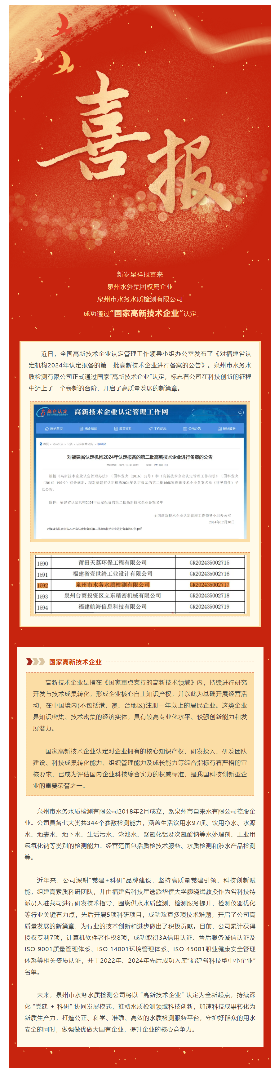 喜报丨泉州市水务水质检测有限公司成功获评“国家高新技术企业”认定！.png